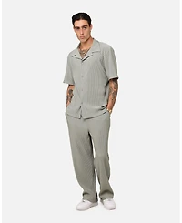Xxiii Men's Pleated Button Up Shirt