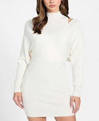 Guess Women's Long-Sleeve Dolman Anita Rib Bodycon Dress