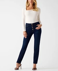 Guess Women's Long-Sleeve Asymmetrical Areiah Top