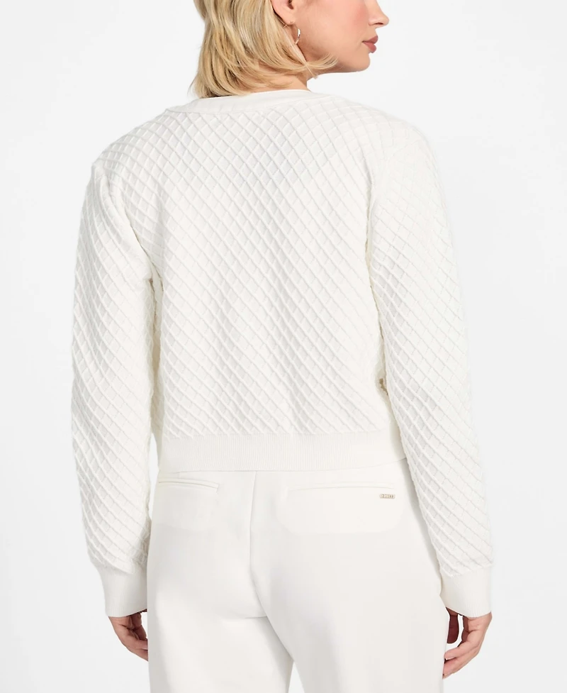 Guess Women's Long-Sleeve V-Neck Lylah Cardigan Sweater