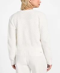 Guess Women's Long-Sleeve V-Neck Lylah Cardigan Sweater