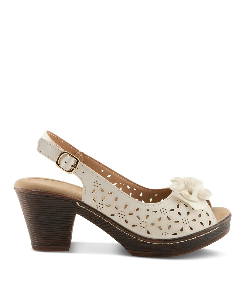 Patrizia Women's Doriday Floral Slingback Peep-Toe Sandals