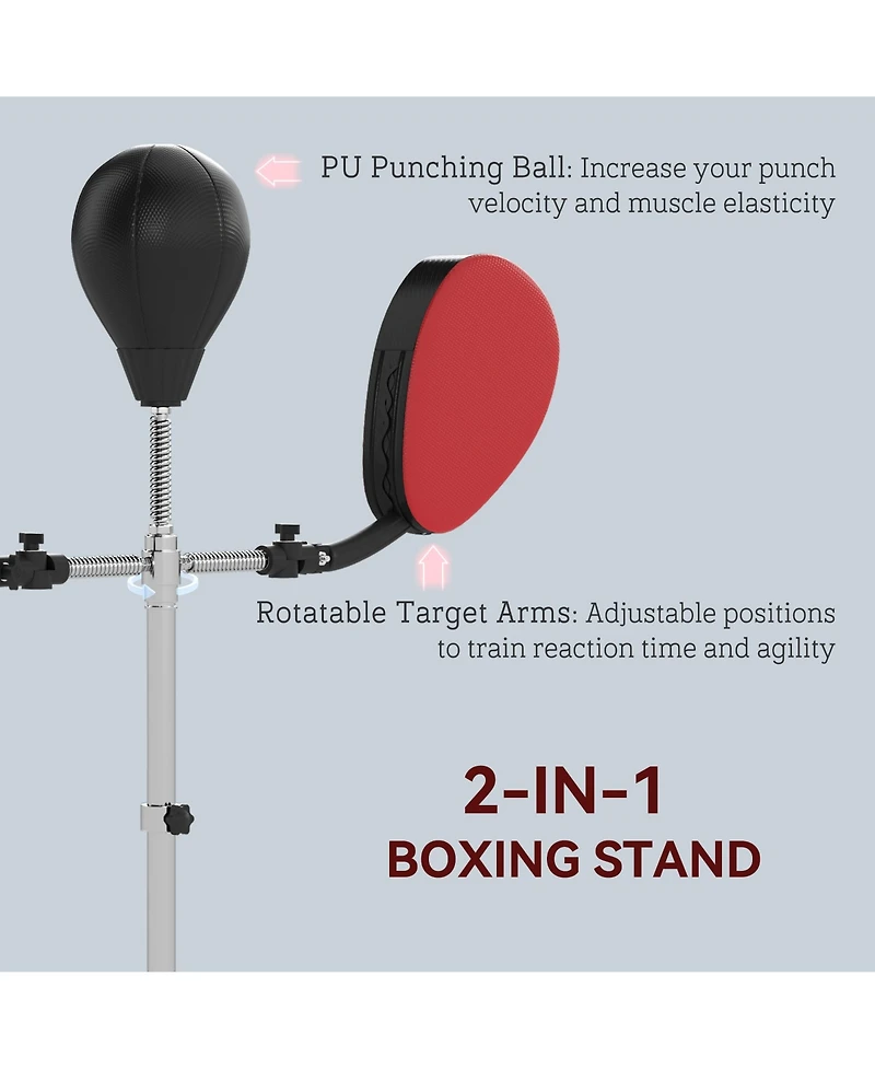 Soozier 3-in-1 Boxing Bag with Sd, Speed Bag with 2 Target Arms,