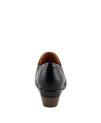 Patrizia Women s Julaneah Embossed Slip-On Shooties with Elastic Fit and Block Heel