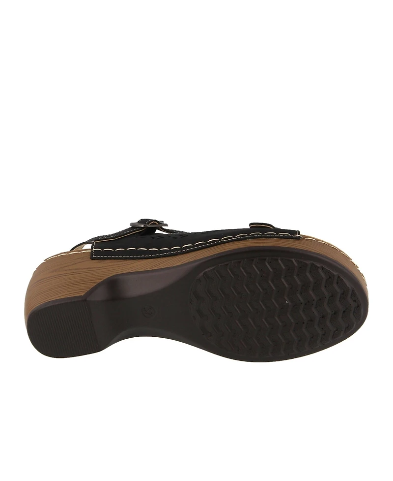 Patrizia Women's Shantay Adjustable Wedge Sandals with Back Strap