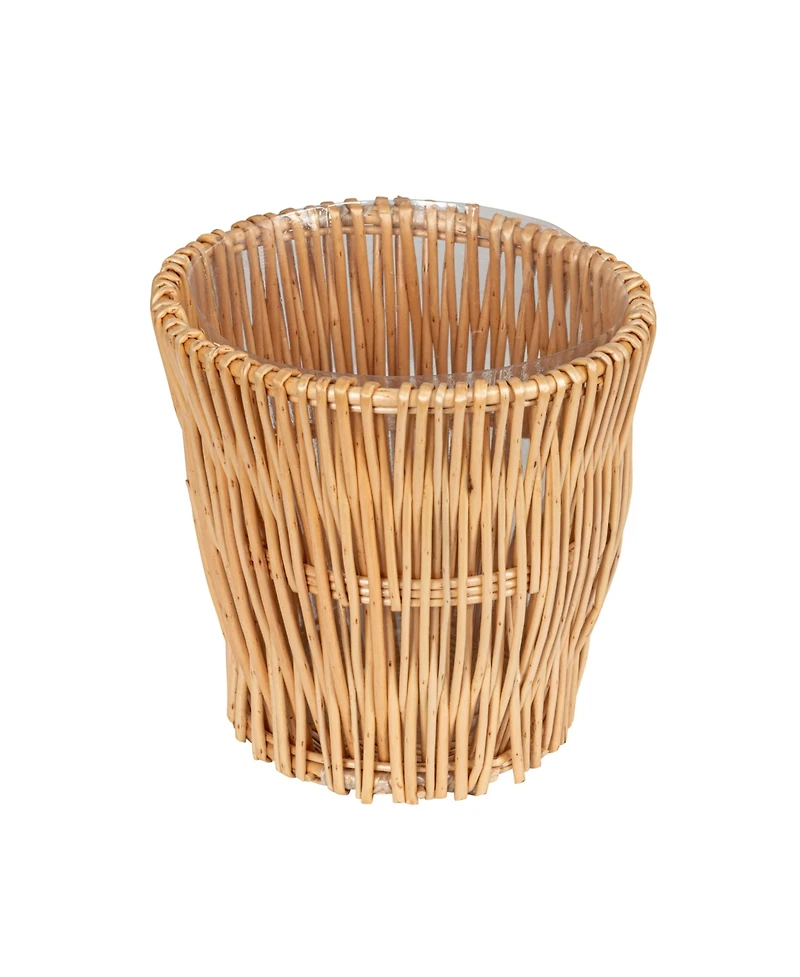 Household Essentials Small Reed Willow Waste Basket, Natural
