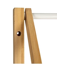 Household Essentials and Metal Wall Mount Extendable Drying Rack, Compact Upscale Laundry Rack with 8 Dowels, White