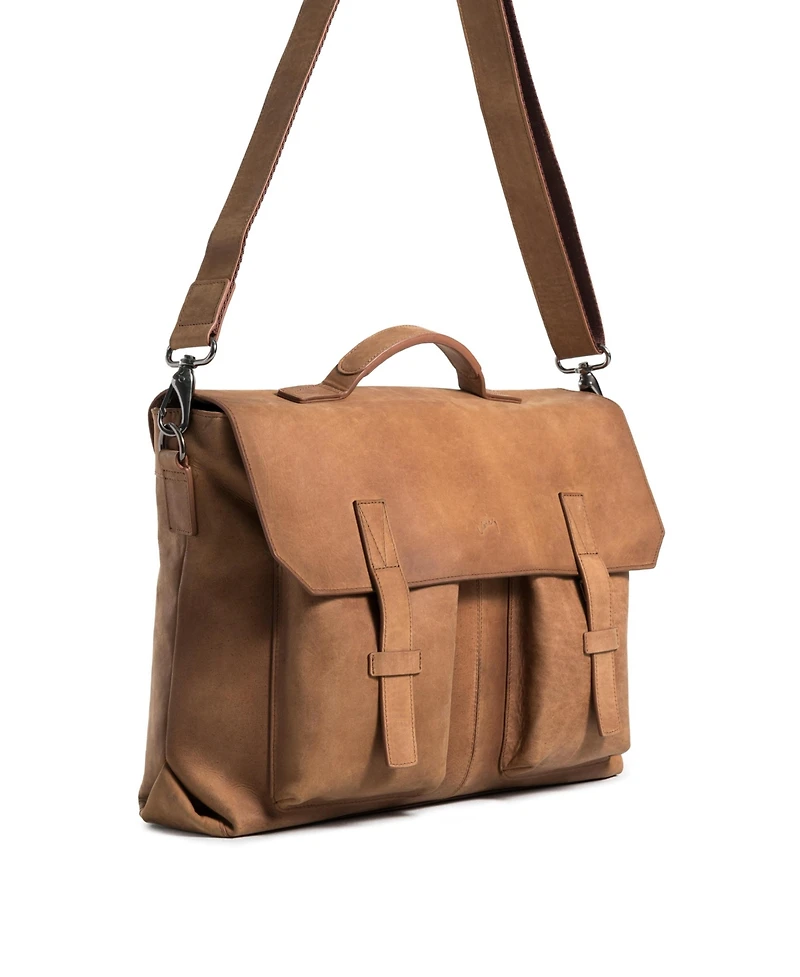 Velez Top Grain Leather Messenger Bag for Men and Women Briefcase Laptop Bag