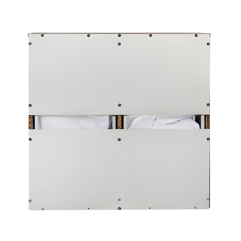 Household Essentials Laundry Sorter Cabinet, Scandi White Finish