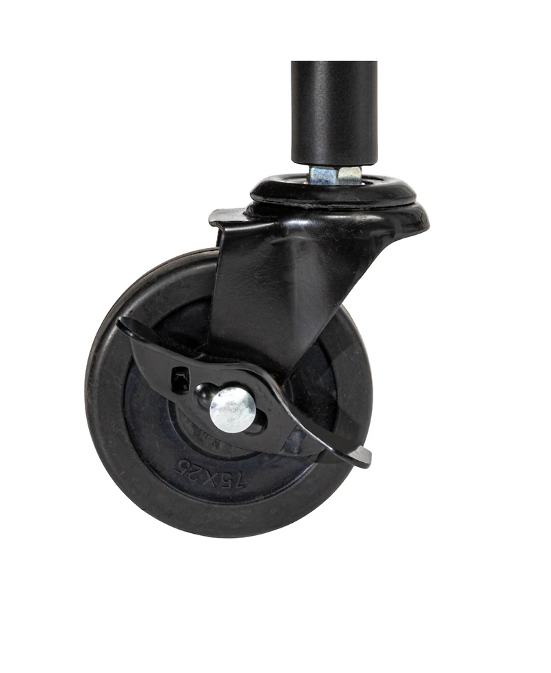 Household Essentials Round Laundry Hamper, Black Polyester Bag