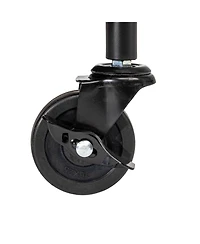 Household Essentials Round Laundry Hamper, Black Polyester Bag