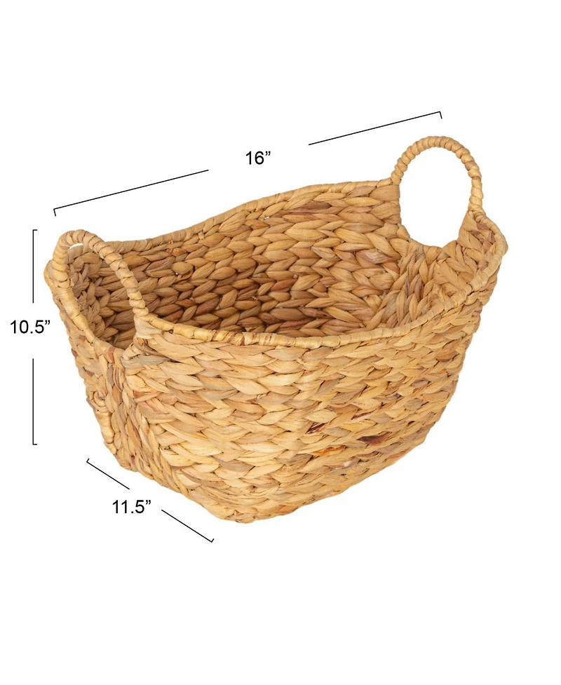 Household Essentials Water Hyacinth Basket with Handles