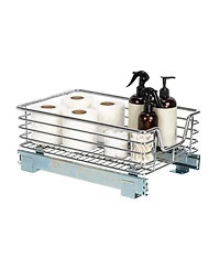 Household Essentials Glidez 11.5" W Steel Pull-Out Storage Organizer, 1-Tier Design, Chrome