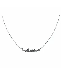 Uncommon Goods Sterling Silver Mother Nestling Birds Necklace