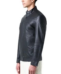 Velez Men's Bosa leather jacket semi-loose fit