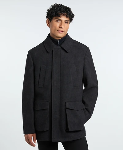 Ted by Baker Men's Car Coat with Handwarmer Pockets