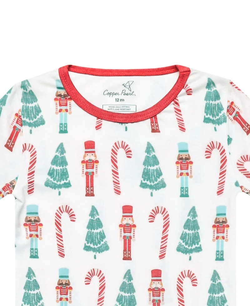 Copper Pearl Baby Boys' and Girls' Nicholas Printed Long-Sleeve Top Pants, 2-Piece Pajama Set