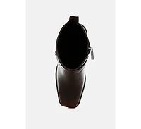 London Rag Baccata Elevated Harness Detail Ankle Boots