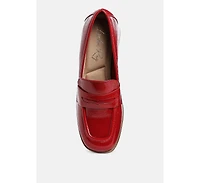 Umdoni Penny Strap Block Heel Loafers