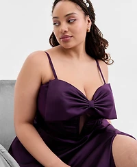 Created for Macy's, City Studios Trendy Plus Bow-Trim Corset Ball Gown
