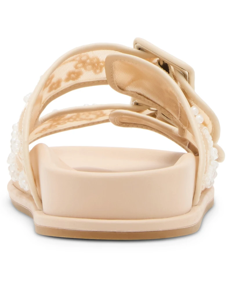 Madden Girl Women's Petunia Floral Mesh Footbed Round Toe Sandals