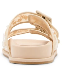 Madden Girl Women's Petunia Floral Mesh Footbed Round Toe Sandals