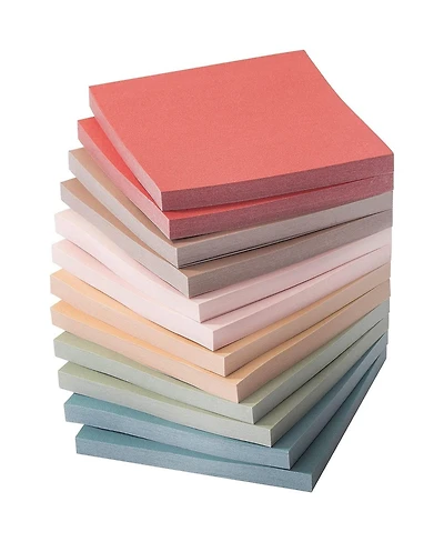 Mr. Pen Sticky Notes, 3”x3”, 12 Pads, Vintage Colors Sticky Notes,