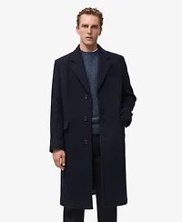 Mango Men's Wool Overcoat