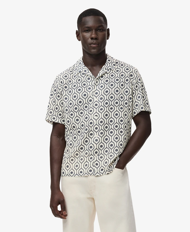 Mango Men's Relaxed-Fit Printed Shirt