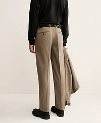 Mango Men's Virgin Wool Pleated Pants