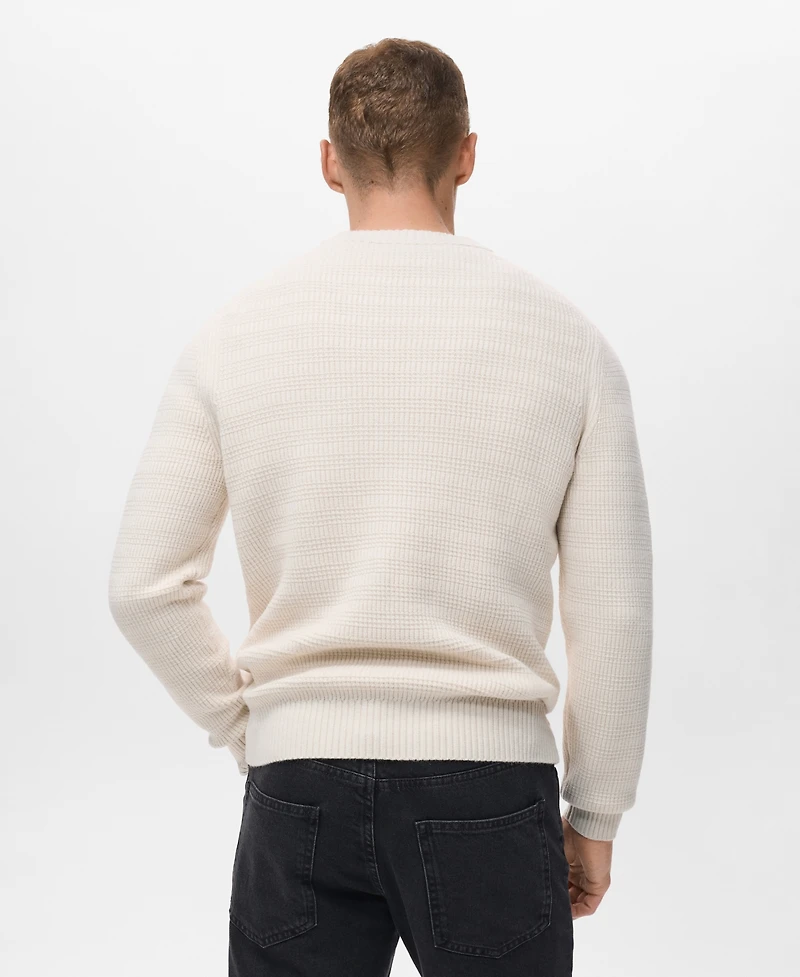 Mango Men's Structured Knitted Sweater