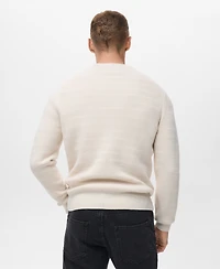 Mango Men's Structured Knitted Sweater