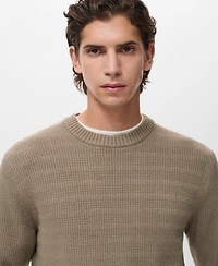 Mango Men's Structured Knitted Sweater