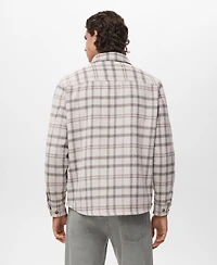 Mango Men's Check Flannel Overshirt