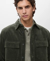 Mango Men's Corduroy Pockets Overshirt