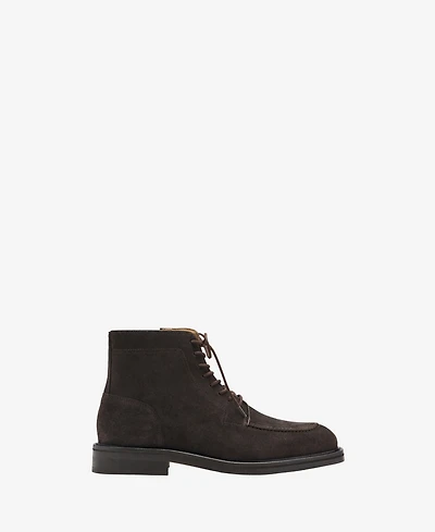 Mango Men's Lace-Up Leather Ankle Boots