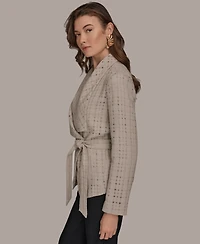 Donna Karan New York Women's Wrap Jacket with Belt