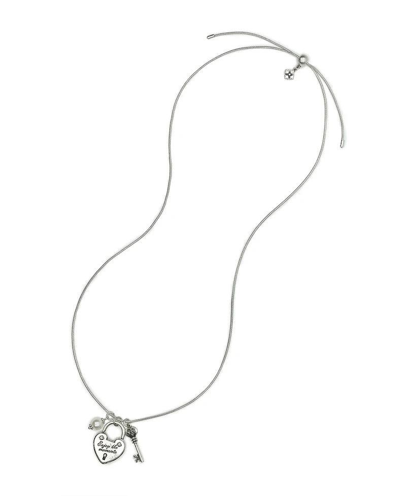 Patricia Nash Adjustable Lock and Key Charm Necklace