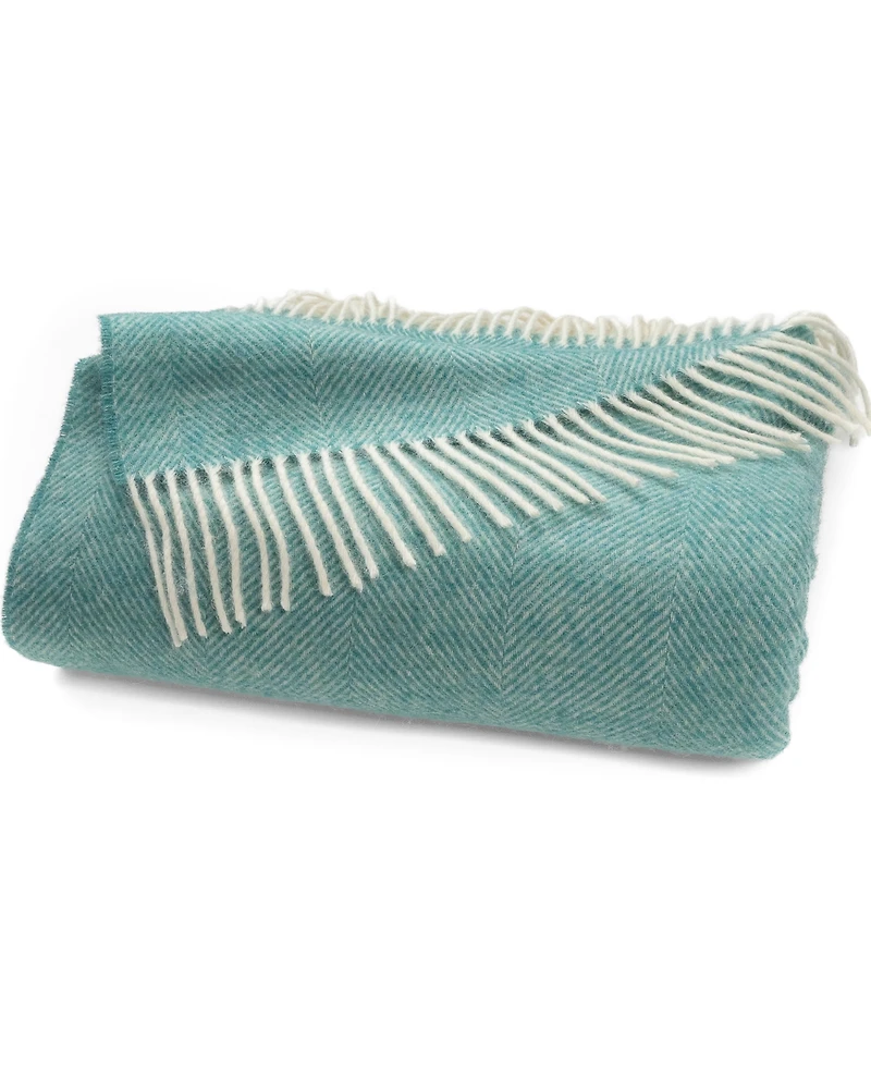 Southampton Home Shetland Lambswool Herringbone Throw, 55" x 72"