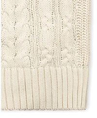 Hope & Henry Women's Organic Peasant Sleeve Cable Sweater