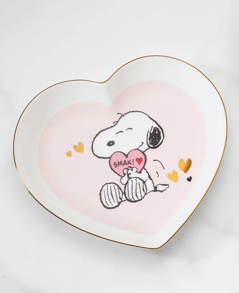 Lenox Snoopy Valentine's Day Heart Plates, Set of 4
