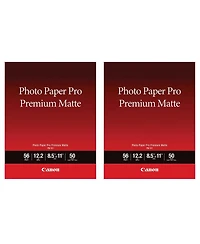 Canon 2 Pack Pro Premium Matte Pm-101 Photo Paper, 8.5x11", 50 Sheets