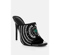 London Rag Women's Boska Metallic Slip On Stiletto Heels