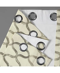 Half Price Drapes Illusions Geometric Grommet Printed Cotton Room Darkening Curtain