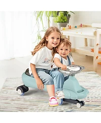 Kids Wiggle Car with Flashing Wheels, Music & Storage