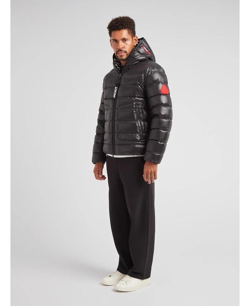 JACK1T Men's R4D Tramline Hooded Puffer Jacket