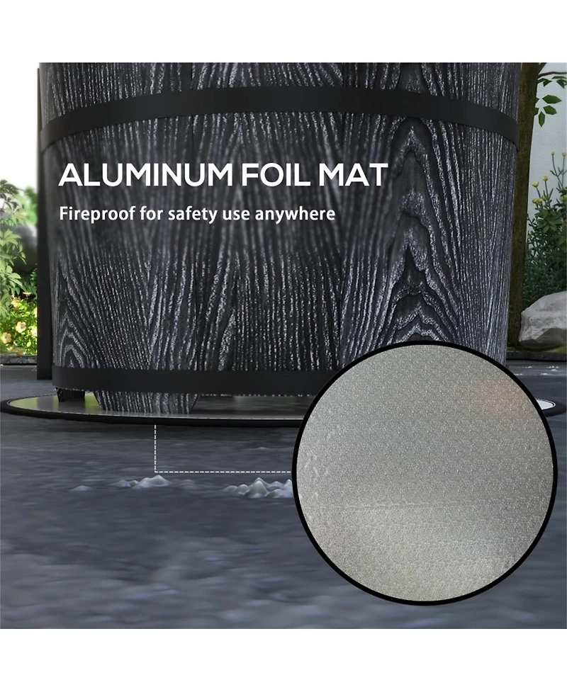 Slickblue Round Outdoor Fire Pit for Patio, Backyard, or Outdoor Entertaining