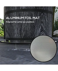 Slickblue Round Outdoor Fire Pit for Patio, Backyard, or Outdoor Entertaining