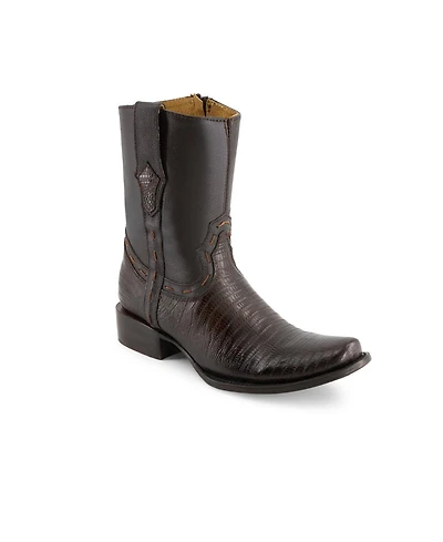 Forastero Men's Leather Cowboy Boots with Square Toe