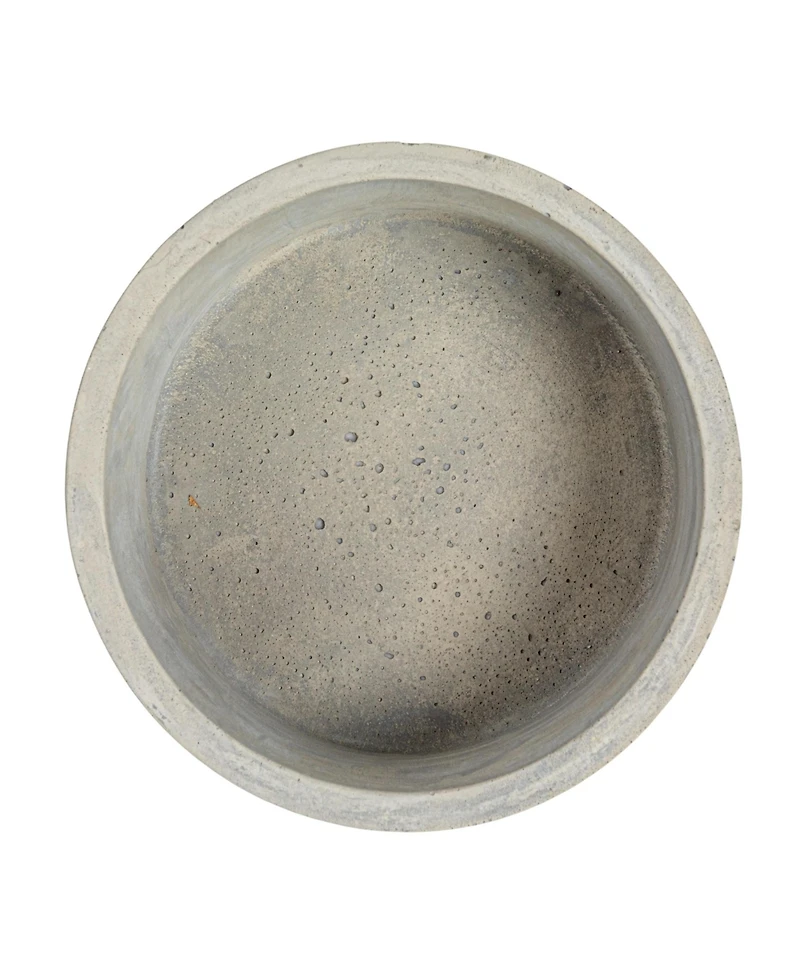 Storied Home Contemporary Cement Boxes with Lids, Grey, Set of 2